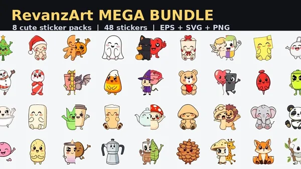 Mega Sticker Bundle - 234 Stickers